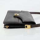 CELINE Umhängetasche Leder Gold Braun Original 183437-4
