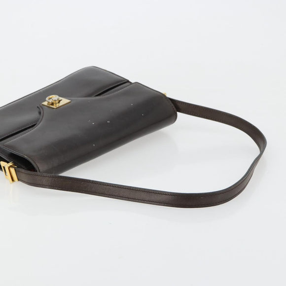 CELINE Umhängetasche Leder Gold Braun Original 183437