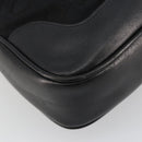CELINE C Sulky Shoulder Bag Canvas Black Gold Auth 183439-13