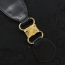 CELINE C Sulky Shoulder Bag Canvas Black Gold Auth 183439-16