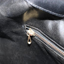 CELINE C Sulky Shoulder Bag Canvas Black Gold Auth 183439-21