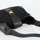 CELINE C Sulky Shoulder Bag Canvas Black Gold Auth 183439-6
