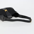 CELINE C Sulky Shoulder Bag Canvas Black Gold Auth 183439-7