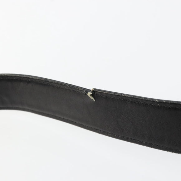 CELINE C Sulky Shoulder Bag Canvas Black Gold Auth 183439