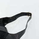 CELINE C Sulky Shoulder Bag Canvas Black Gold Auth 183439-9