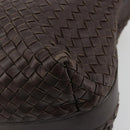 BOTTEGA VENETA INTRECCIATO Shoulder Bag Leather Brown 115658 Auth 183440V-15