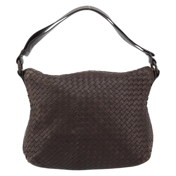 BOTTEGA VENETA INTRECCIATO Shoulder Bag Leather Brown 115658 Auth 183440V