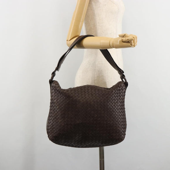 BOTTEGA VENETA INTRECCIATO Shoulder Bag Leather Brown 115658 Auth 183440V