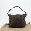 BOTTEGA VENETA INTRECCIATO Shoulder Bag Leather Brown 115658 Auth 183440V-12