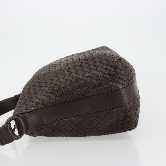 BOTTEGA VENETA INTRECCIATO Shoulder Bag Leather Brown 115658 Auth 183440V