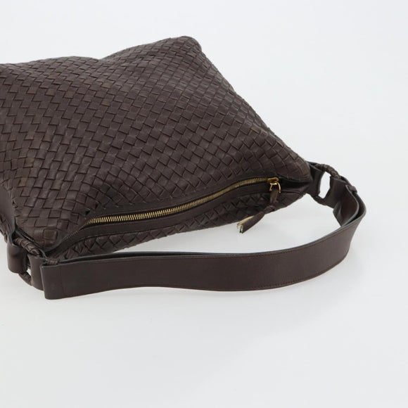BOTTEGA VENETA INTRECCIATO Shoulder Bag Leather Brown 115658 Auth 183440V