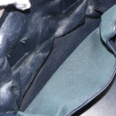 Christian Dior Trotter Canvas Boston Bag Navy Gold Auth 183441A-18