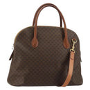 CELINE Macadam Canvas Hand Bag PVC Leather 2way Brown Gold Auth 183442-1