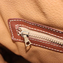 CELINE Macadam Canvas Hand Bag PVC Leather 2way Brown Gold Auth 183442-23