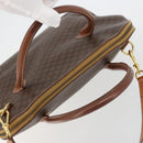 CELINE Macadam Canvas Hand Bag PVC Leather 2way Brown Gold Auth 183442-6