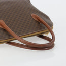 CELINE Macadam Canvas Hand Bag PVC Leather 2way Brown Gold Auth 183442-7