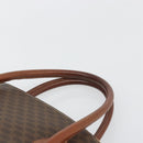 CELINE Macadam Canvas Hand Bag PVC Leather 2way Brown Gold Auth 183442-14