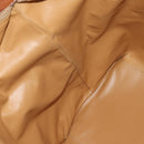 CELINE Macadam Canvas Boston Bag PVC Leather Brown Gold Auth 183443-20