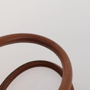 CELINE Macadam Canvas Boston Bag PVC Leather Brown Gold Auth 183443-14