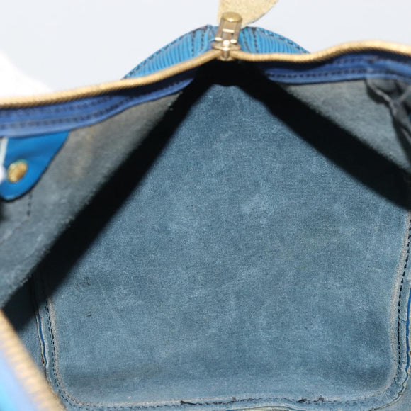 LOUIS VUITTON Epi Speedy 35 Hand Bag Toledo Blue M42995 LV Auth 183445