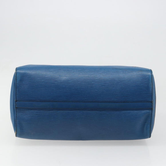 LOUIS VUITTON Epi Speedy 35 Hand Bag Toledo Blue M42995 LV Auth 183445