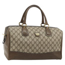 GUCCI GG Supreme Boston Bag PVC Beige Gold Auth 183447-1
