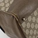 GUCCI GG Supreme Boston Bag PVC Beige Gold Auth 183447-16