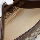 GUCCI GG Supreme Boston Bag PVC Beige Gold Auth 183447-11