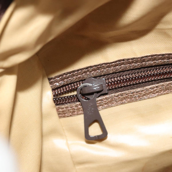 GUCCI GG Supreme Boston Bag PVC Beige Gold Auth 183447