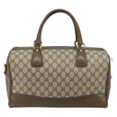 GUCCI GG Supreme Boston Bag PVC Beige Gold Auth 183447-2