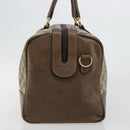 GUCCI GG Supreme Boston Bag PVC Beige Gold Auth 183447-4
