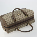 GUCCI GG Supreme Boston Bag PVC Beige Gold Auth 183447-6