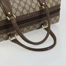 GUCCI GG Supreme Boston Bag PVC Beige Gold Auth 183447-7