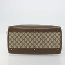 GUCCI GG Supreme Boston Bag PVC Beige Gold Auth 183447-5