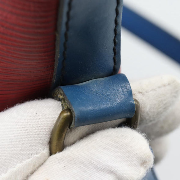 LOUIS VUITTON Epi Noe Shoulder Bag Tricolor Red Blue M44084 LV Auth 183448