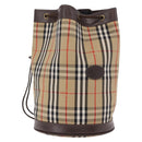Burberrys Nova Check Purse Shoulder Bag Canvas Beige Auth 183449A-1
