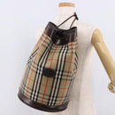 Burberrys Nova Check Purse Shoulder Bag Canvas Beige Auth 183449A-19