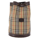 Burberrys Nova Check Purse Shoulder Bag Canvas Beige Auth 183449A-13
