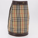 Burberrys Nova Check Purse Shoulder Bag Canvas Beige Auth 183449A-5