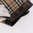 Burberrys Nova Check Purse Shoulder Bag Canvas Beige Auth 183449A-7