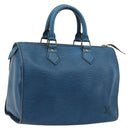 LOUIS VUITTON Epi Speedy 25 Hand Bag Toledo Blue M43015 LV Auth 183450-1