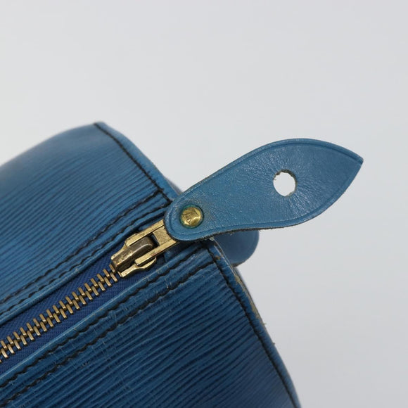 LOUIS VUITTON Epi Speedy 25 Hand Bag Toledo Blue M43015 LV Auth 183450