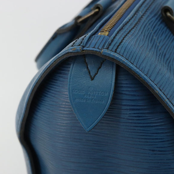 LOUIS VUITTON Epi Speedy 25 Hand Bag Toledo Blue M43015 LV Auth 183450