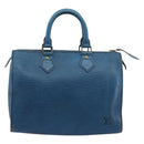 LOUIS VUITTON Epi Speedy 25 Hand Bag Toledo Blue M43015 LV Auth 183450-2