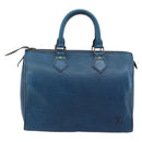 LOUIS VUITTON Epi Speedy 25 Hand Bag Toledo Blue M43015 LV Auth 183450-3