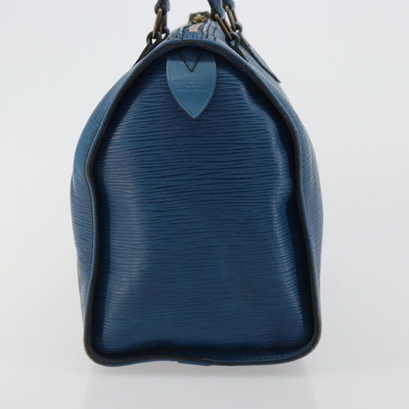 LOUIS VUITTON Epi Speedy 25 Hand Bag Toledo Blue M43015 LV Auth 183450