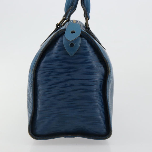 LOUIS VUITTON Epi Speedy 25 Hand Bag Toledo Blue M43015 LV Auth 183450
