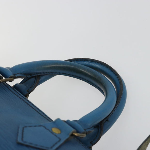 LOUIS VUITTON Epi Speedy 25 Hand Bag Toledo Blue M43015 LV Auth 183450