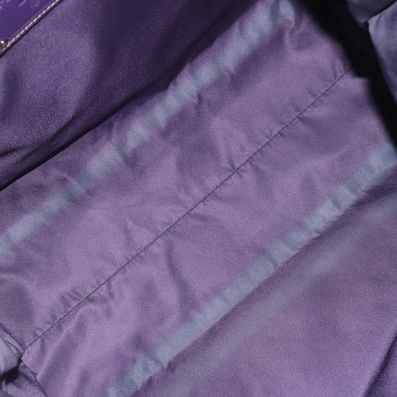 PRADA Tote Bag Nylon Purple Silver Auth 183451
