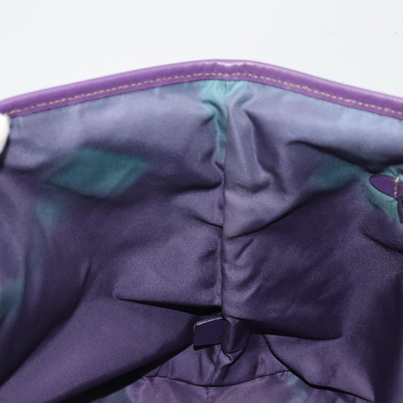 PRADA Tote Bag Nylon Purple Silver Auth 183451